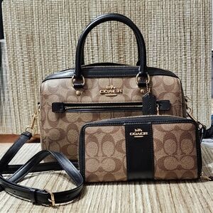 Coach Sachel purse wth matching wallet